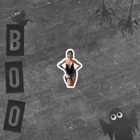 Sexy Ellie in blouse Bubble-free stickers (Customizable) - Picture 3 of 3